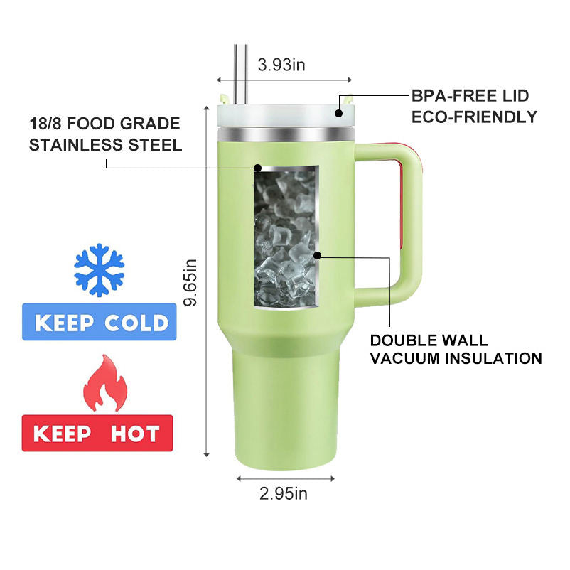 Izolirana čaša od 1227 ml sa slamkom