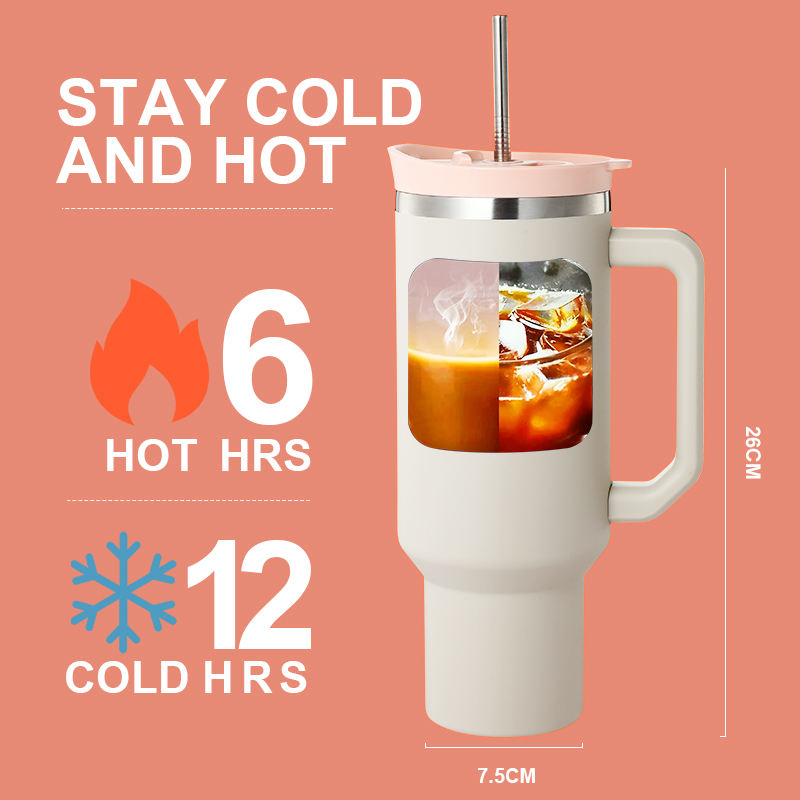 Izolirana čaša od 1227 ml sa slamkom